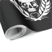 Glutenfreies Cooles Schädelwarrift Geschenkpapier (Rolleneckpunkt)