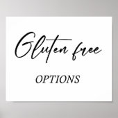 Glutenfreies druckbares Hochzeitszeichen Poster (Vorne)