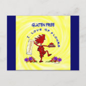glutenfreies, fröhliches Design Postkarte (Vorderseite)