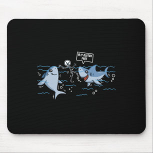Glutenfreies Hai-Geschenk Celiac-Krankheit Mousepad