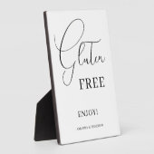 Glutenfreies Hochzeitssignieren Tabletop Plaque Fotoplatte (Seite)