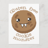 Glutenfreies Keksmonster Postkarte (Vorderseite)