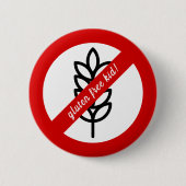 Glutenfreies Kind! Celiac-Krankheit/Allergie-Warnu Button (Vorderseite)
