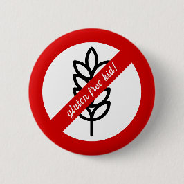 Glutenfreies Kind! Celiac-Krankheit/Allergie-Warnu Button