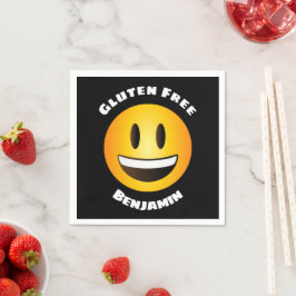 Glutenfreies Lächeln von Emoji Serviette