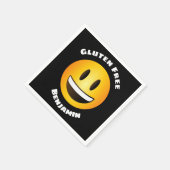Glutenfreies Lächeln von Emoji Serviette (Ecke)