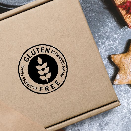 Glutenfreies Lebensmittel Gummistempel