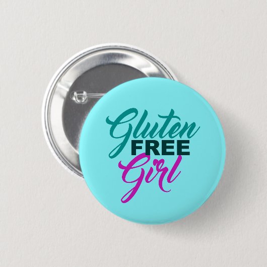 Glutenfreies Mädchen Button (Vorne & Hinten)