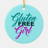 Glutenfreies Mädchen Keramik Ornament (Vorne)