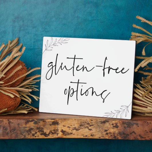 Glutenfreies Schild Tabletop Plaque mit Easel Fotoplatte (Seite)