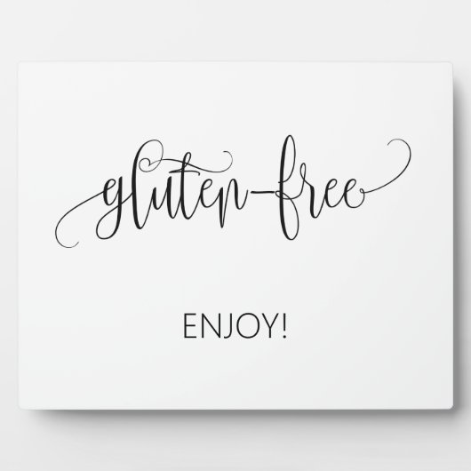 Glutenfreies Schild Tabletop Plaque mit Easel Fotoplatte (Vorderseite)