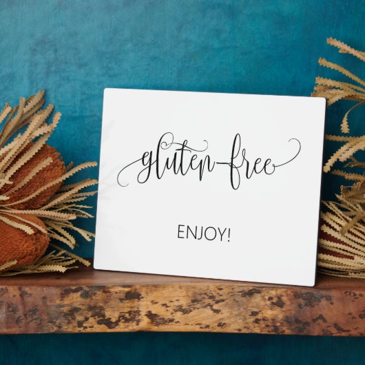 Glutenfreies Schild Tabletop Plaque mit Easel Fotoplatte (Seite)