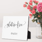 Glutenfreies Schild Tabletop Plaque mit Easel Fotoplatte
