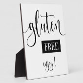 Glutenfreies Schild Tabletop Plaque mit Easel Fotoplatte (Seite)