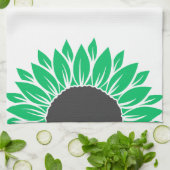 Glutenfreies Sonnenblumengrün Geschirrtuch (Gefaltet)