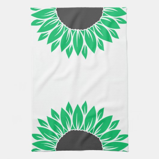 Glutenfreies Sonnenblumengrün Geschirrtuch (Vertikal)