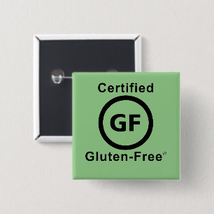 Glutenfreies Symbol Square zertifiziert Button