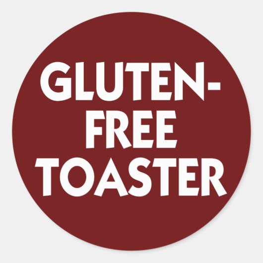 Glutenfreies Toaster Runder Aufkleber (Vorderseite)
