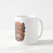 Glutgeschnitzte Tiki-Kaffeetasse Kaffeetasse (VorderseiteRechts)