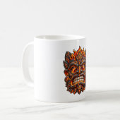 Glutgeschnitzte Tiki-Kaffeetasse Kaffeetasse (Vorderseite Links)