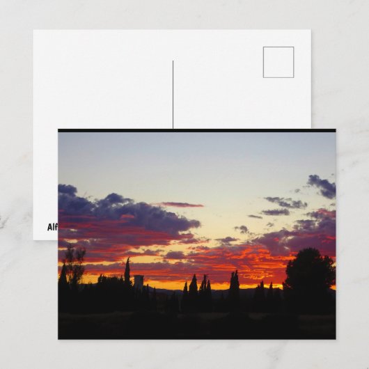 Glutreste der Dämmerungslandschaft Postkarte (Vorne/Hinten)