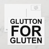 Glutton für Gluten Postkarte (Vorne/Hinten)