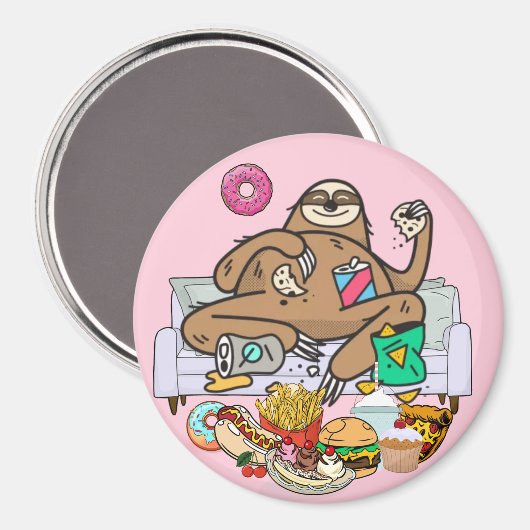 Gluttony Sloth Magnet (Vorderseite/Rückseite)