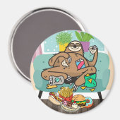 Gluttony Sloth Magnet (Vorderseite/Rückseite)