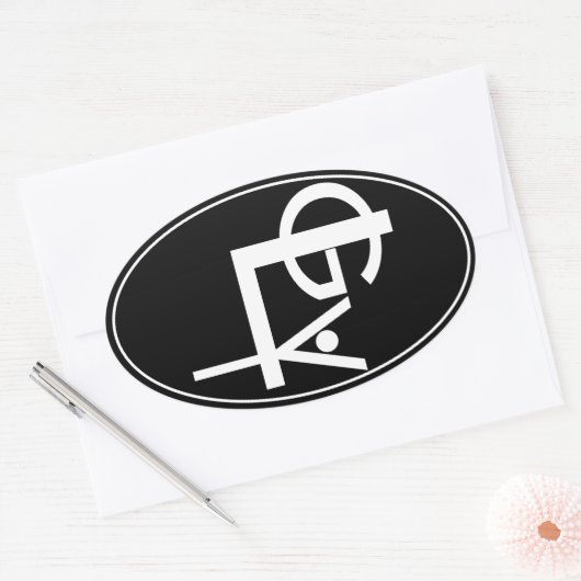 GLY-Aufkleber Ovaler Aufkleber (Umschlag)