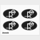 GLY-Aufkleber Ovaler Aufkleber (Blatt)