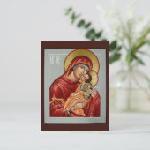 Glykophilousa Mutter Gottes Gebetskarte Postkarte (Stehend Vorderseite)