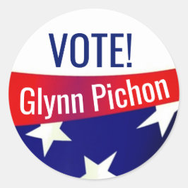 Glynn Pichon Councilman-at Large City of Slidell Runder Aufkleber