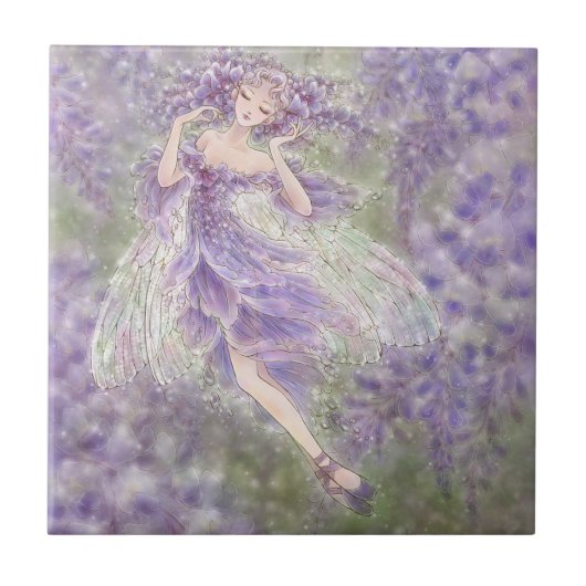 Glyzinie-Fliese Fliese (Vorderseite)