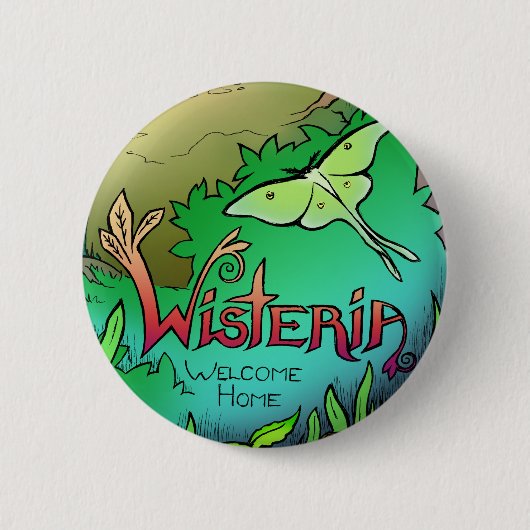 Glyzinie-Knopf Button (Vorderseite)