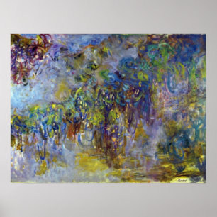 Glyzinie (rechte Hälfte) von Claude Monet Poster
