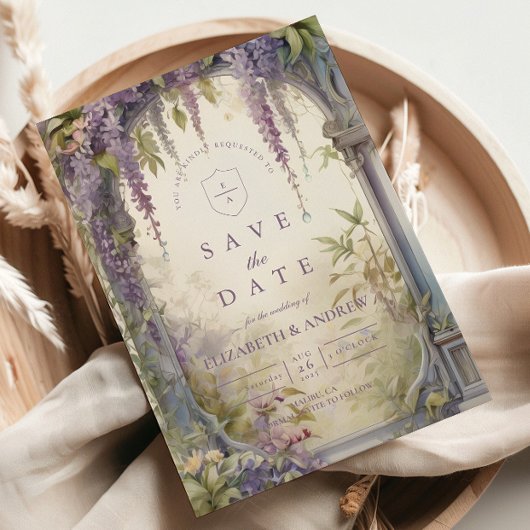 Glyzinienbogen Botanische Hochzeit Save The Date