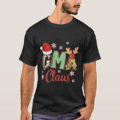 Gma Claus Weihnachtsmannmütze Reindeer Kariert Chr T-Shirt (Vorderseite)