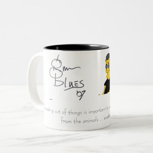 gmanSimpson, Weaseling heraus… Zweifarbige Tasse (Vorderseite Links)