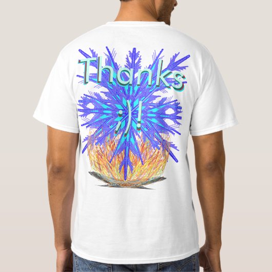 Gme Fire Flakes Danke! T-Shirt (Rückseite)