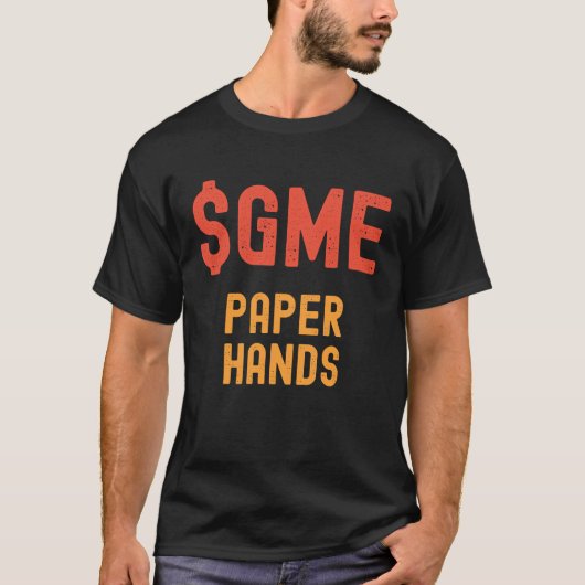 GME Stonk PAPER HANDS T-Shirt (Vorderseite)
