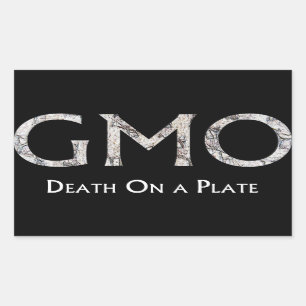 GMO - Döden på en tallrik Rechteckiger Aufkleber