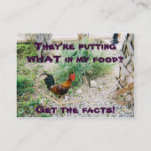 GMO-frei, essen Sie nicht das! , *Genetically Visitenkarte (Rückseite)