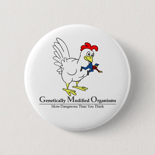 GMO-Huhn Button (Vorderseite)