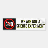 GMO - wir sind nicht ein Wissenschafts-Experiment Autoaufkleber (Vorne)