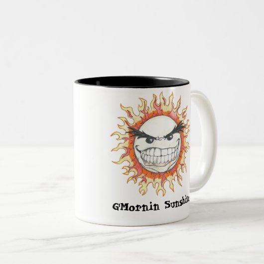 G'Mornin Sonnenschein-Kaffee-Tasse Zweifarbige Tasse (VorderseiteRechts)