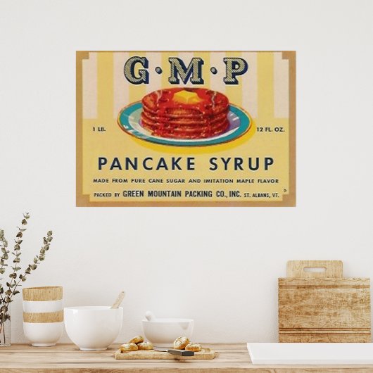 Gmp Pancake Sirup Label Poster (Küche)