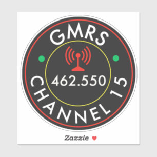 GMRS. Funkkanal 15 Aufkleber