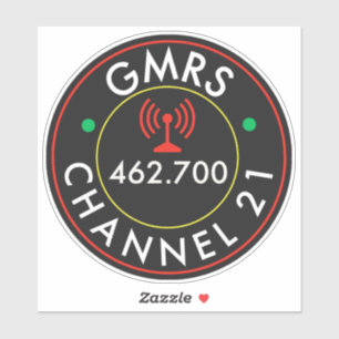 GMRS. Funkkanal 21 Aufkleber