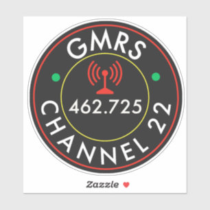 GMRS. Funkkanal 22 Aufkleber