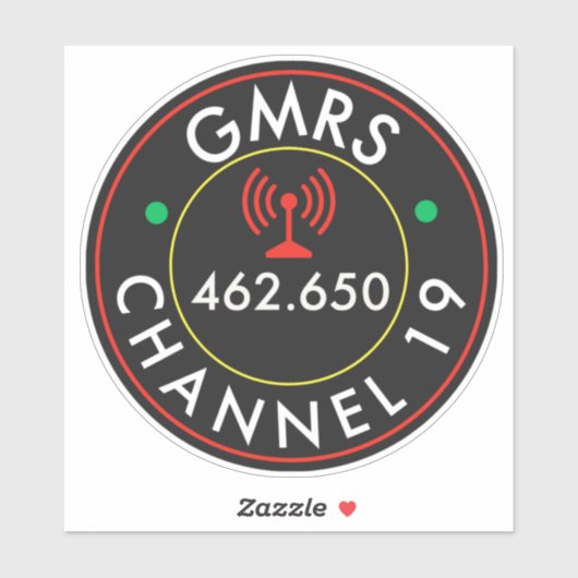 GMRS. Kanal 19 Aufkleber (Blatt)